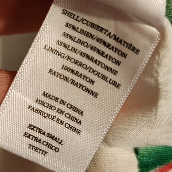 Rails NWT Green Orla Wrap Skirt Linen Blend Birds of Paradise Flower Print sz XS - Picture 12 of 15